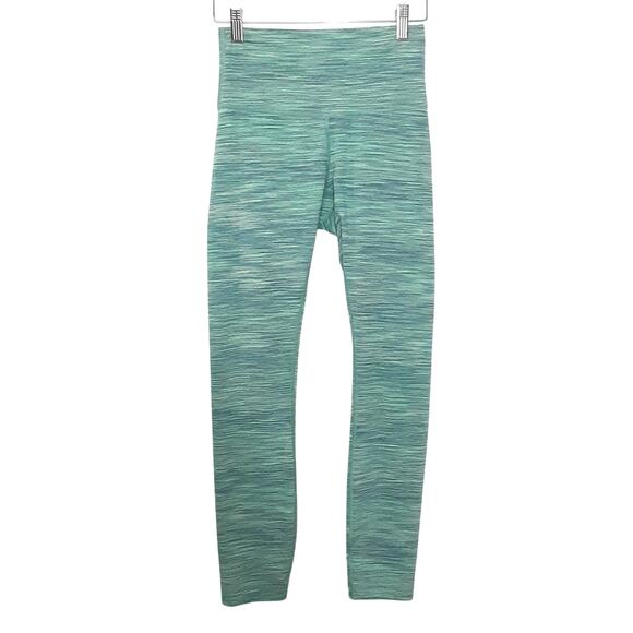 Lululemon Wunder Under Leggings Space Dye Camo Alberta Mid Rise Teal Womens 4 - Picture 1 of 8